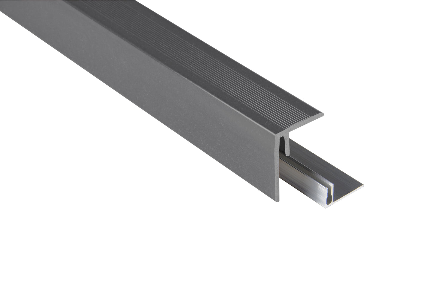 Seitenabschluss WPC inkl. Alu-Befestigungsprofil Steingrau
