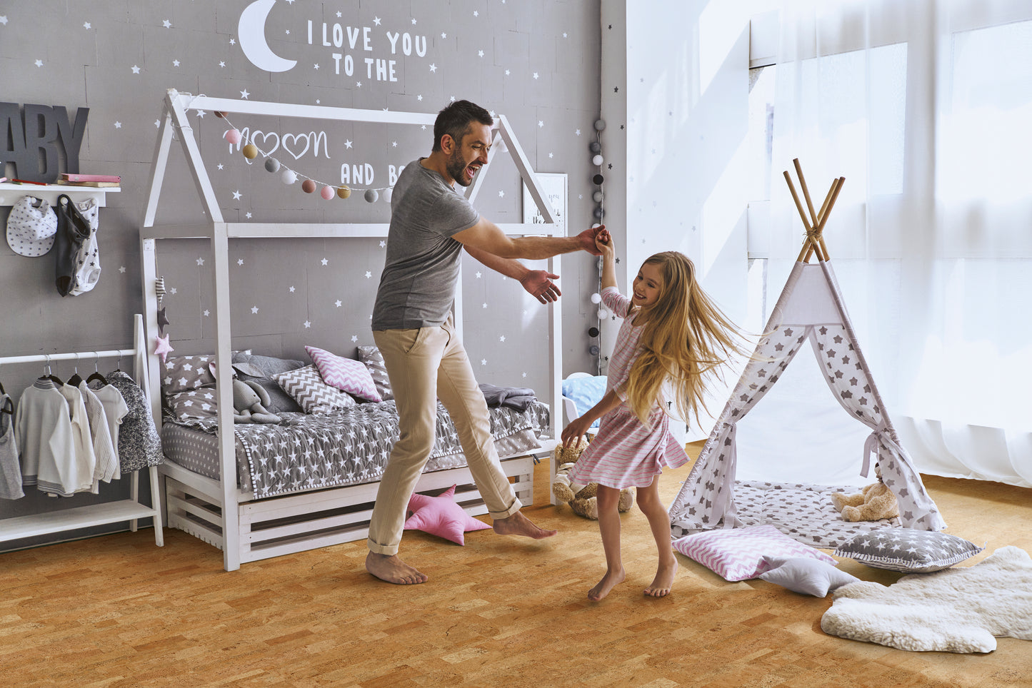 Korkbodenbelag | Desire| cork Go Amorim | Ambientebild Kinderzimmer