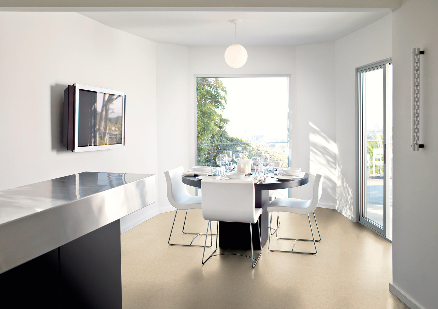 Korkbodenbelag | Moment | cork Go Grit | Ambientebild Esszimmer