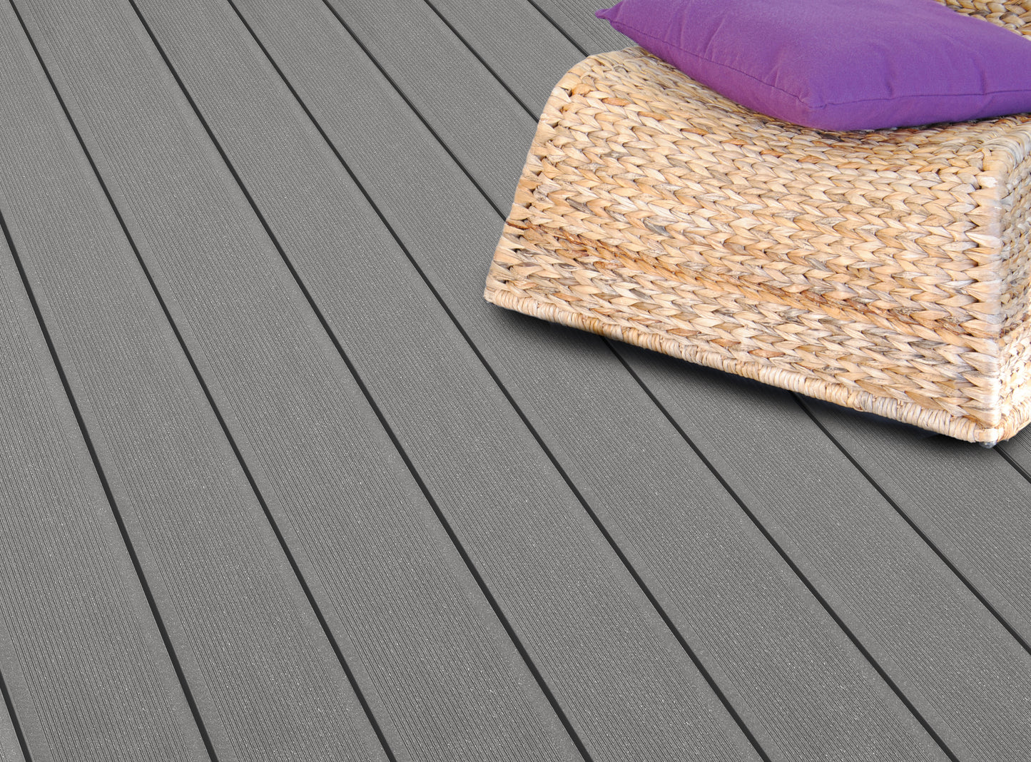WPC Terrassendiele Vollprofil Standard Gebürstet