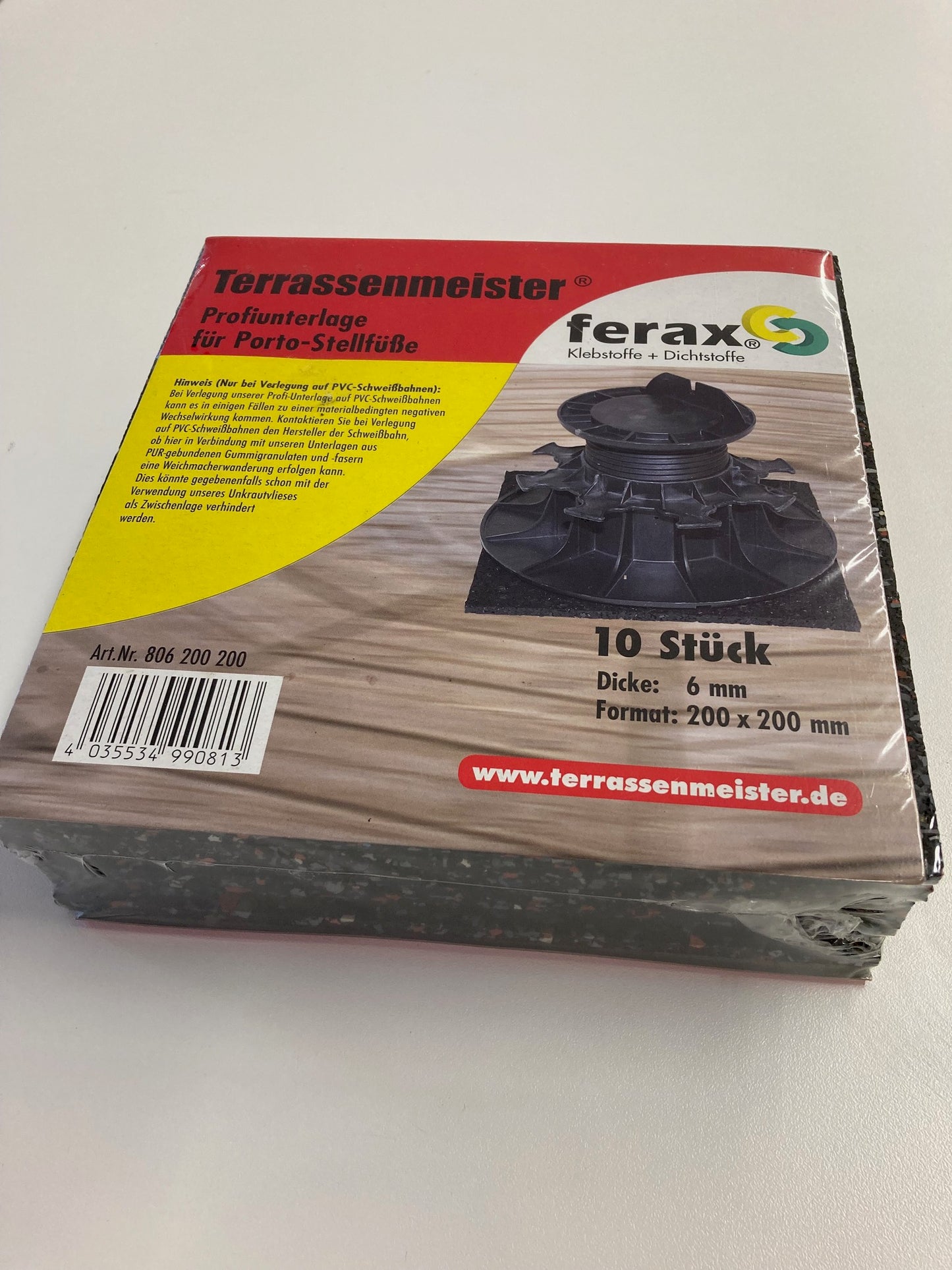 Ferax Profi-Unterlage für Porto-Stellfüße