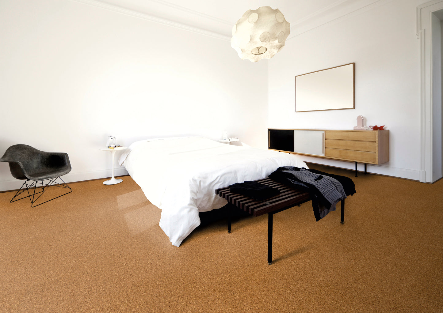 Korkbodenbelag | Moment | cork Go Amorim | Ambientebild Schlafzimmer