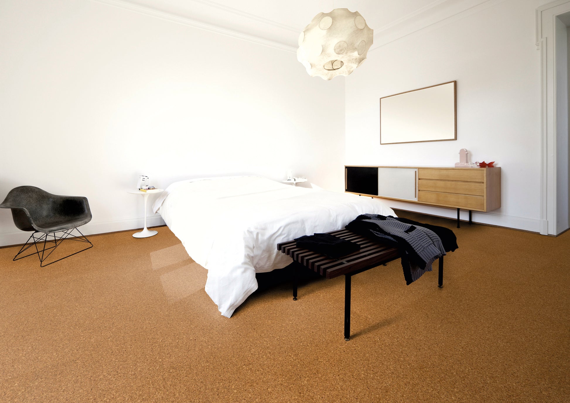 Korkbodenbelag | Moment | cork Go Amorim | Ambientebild Schlafzimmer