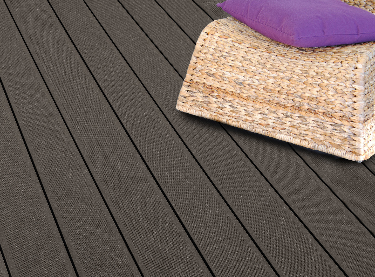 WPC Terrassendiele Hohlkammer Standard Gebürstet
