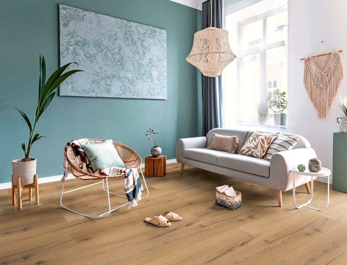 Kronotex HQ Serie Laminat Advanced Click Century Oak beige / Indiana Eiche D4176