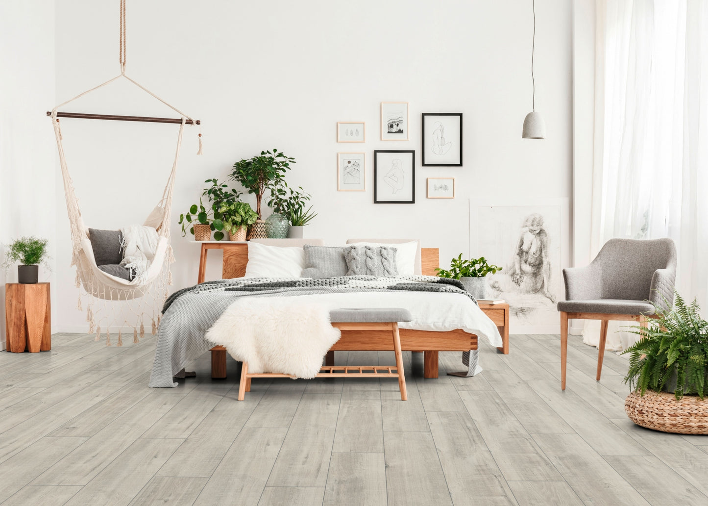 Kronotex Laminat Exquisit Plus Click Gala Eiche Weiß D4787