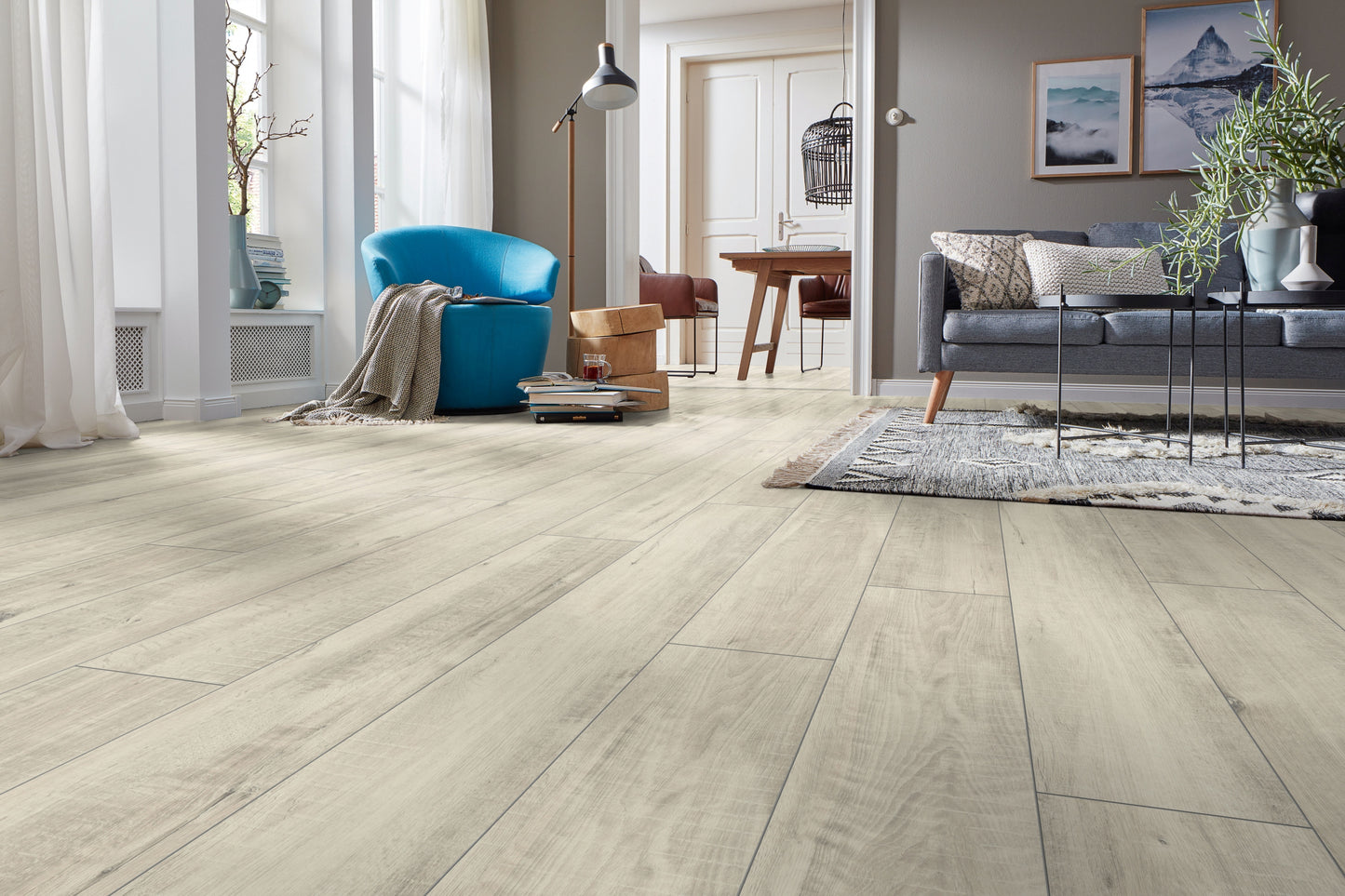 Kronotex Laminat Exquisit Plus Click Gala Eiche Weiß D4787